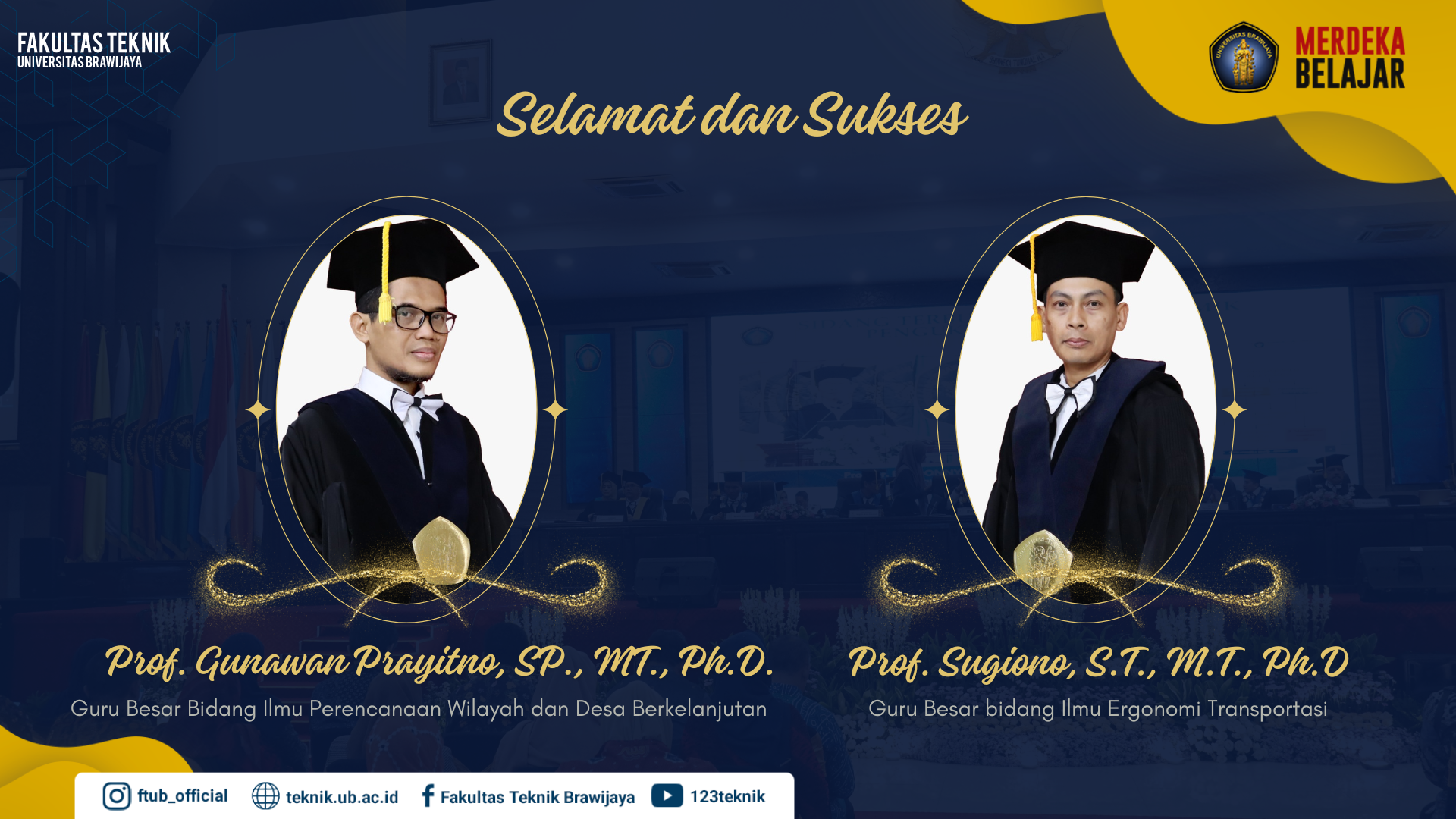 Pengukuhan Prof Gunawan & Prof Sugiono